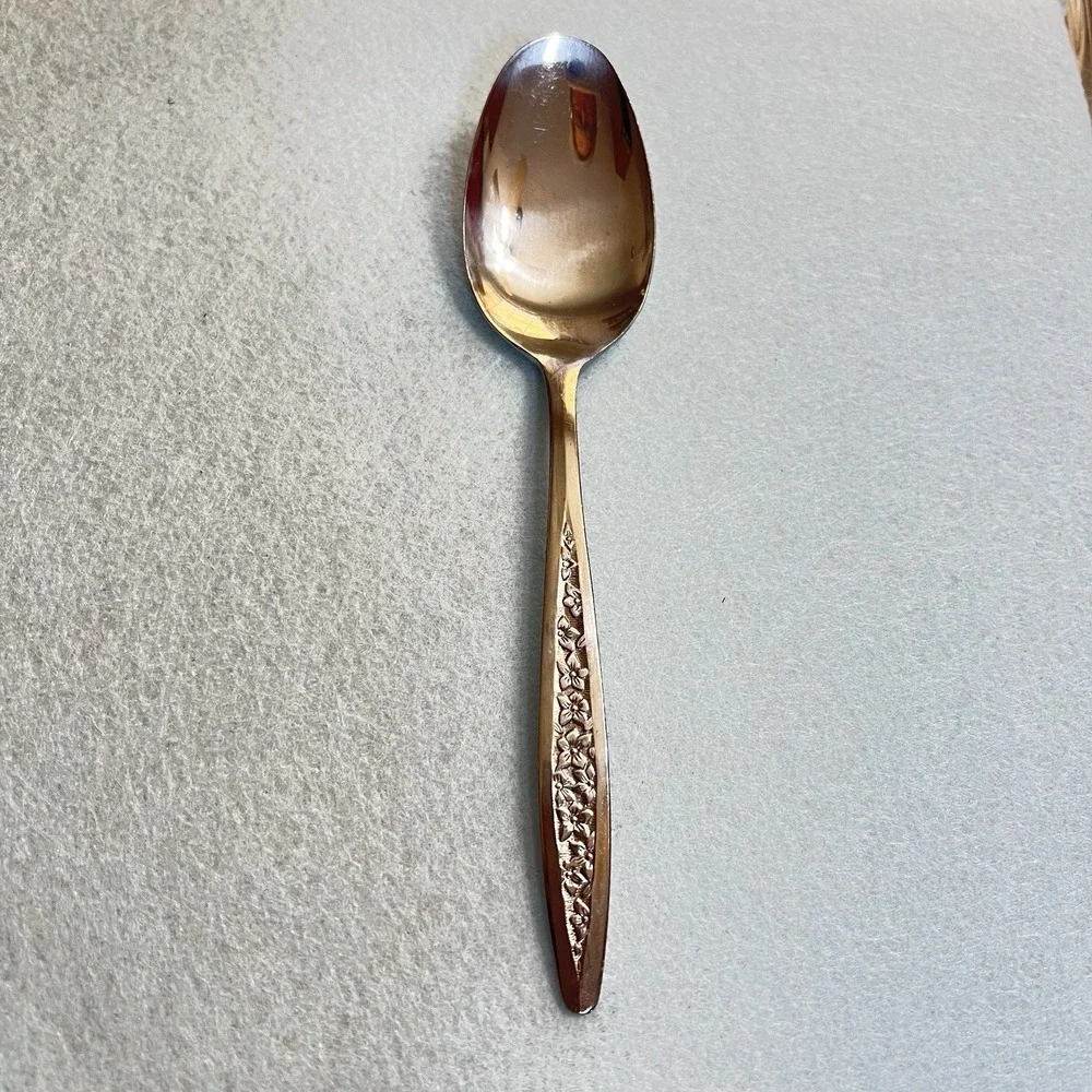 Customcraft Japan - Stainless Silverware / Flatware‎ Floral Pattern On Handle